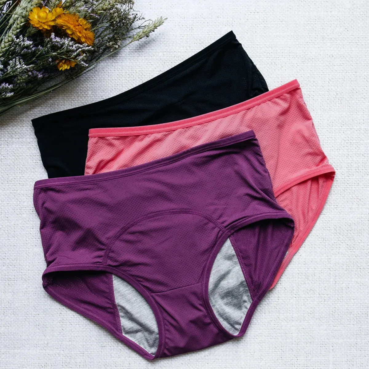 Pack de 5 Culottes Menstruelles pour tous les Flux