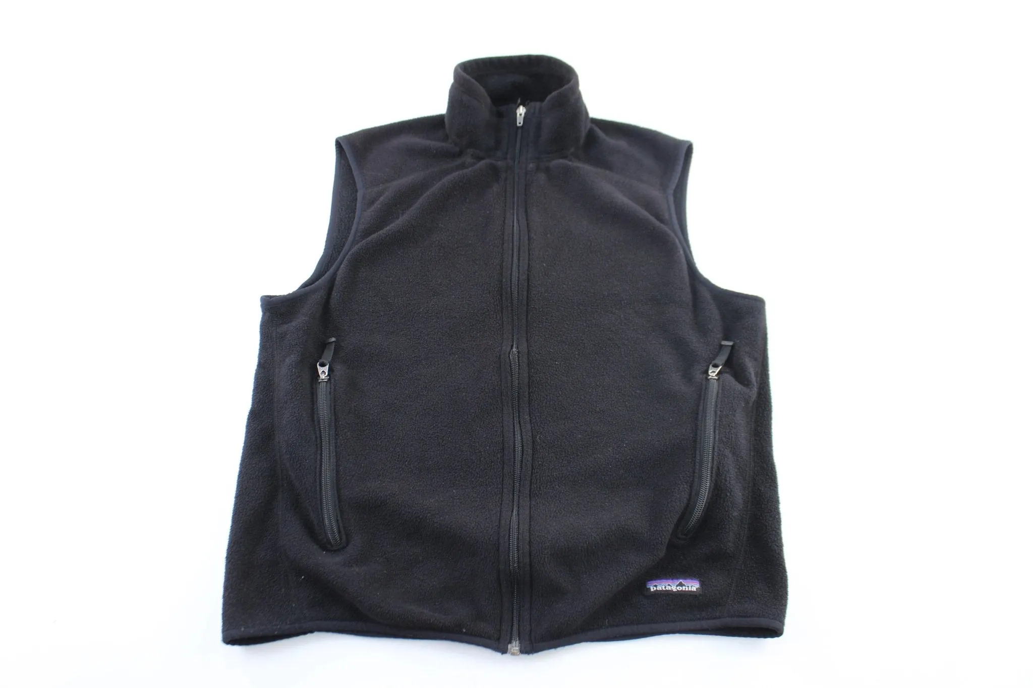 Patagonia Logo Patch Black Zip Up Vest