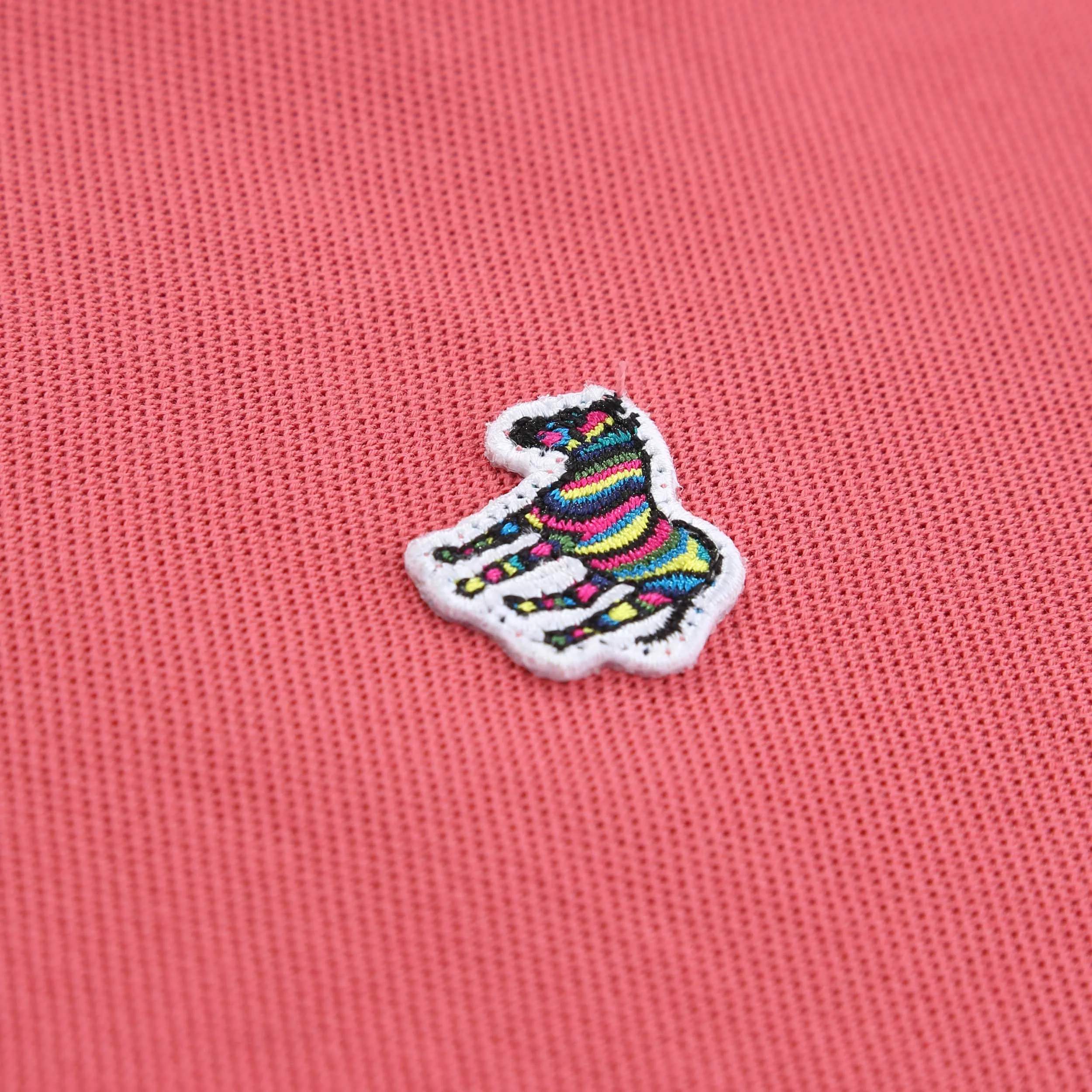 Paul Smith Zebra Badge Polo Shirt in Bubblegum