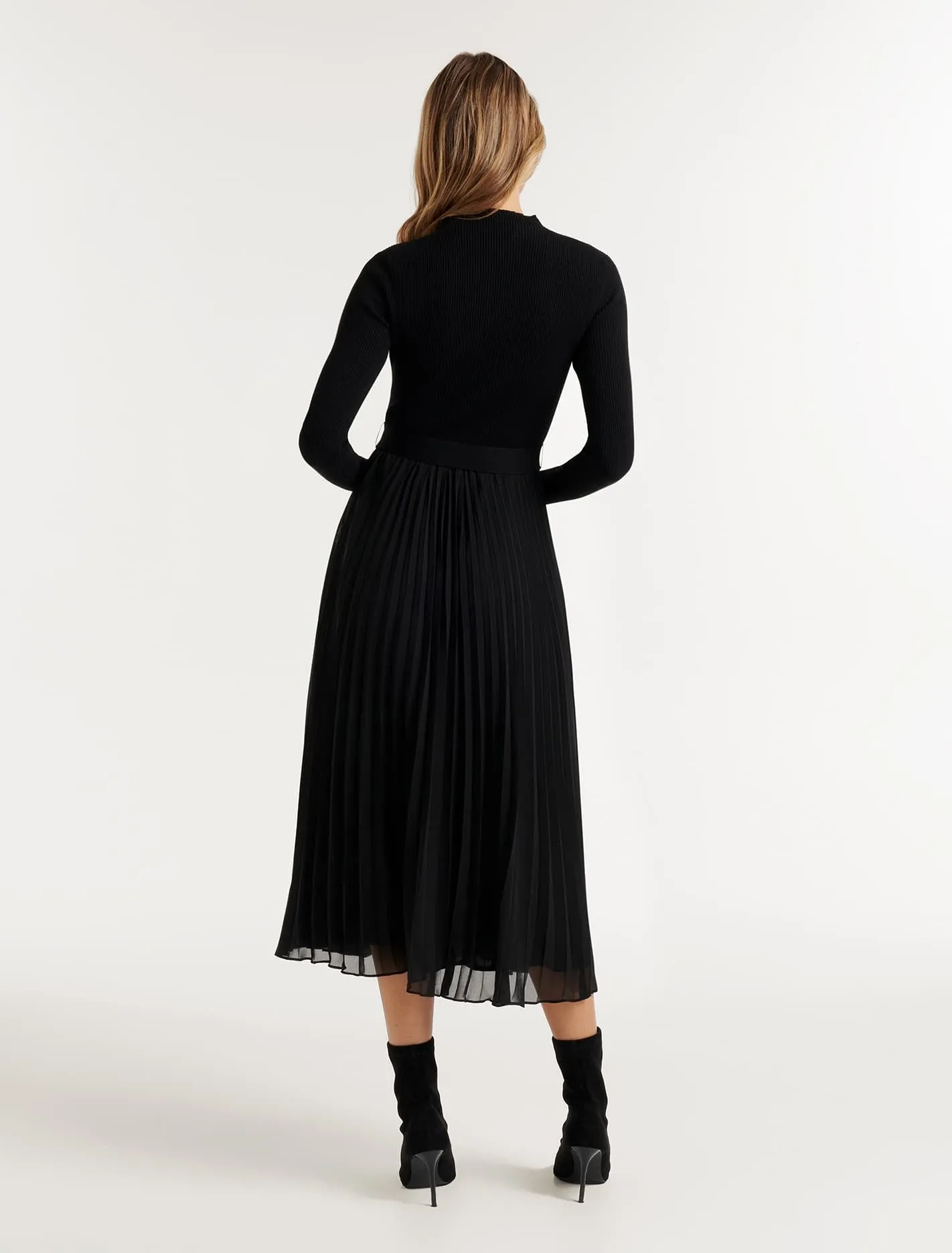 Penelope Woven Mix Knit Dress