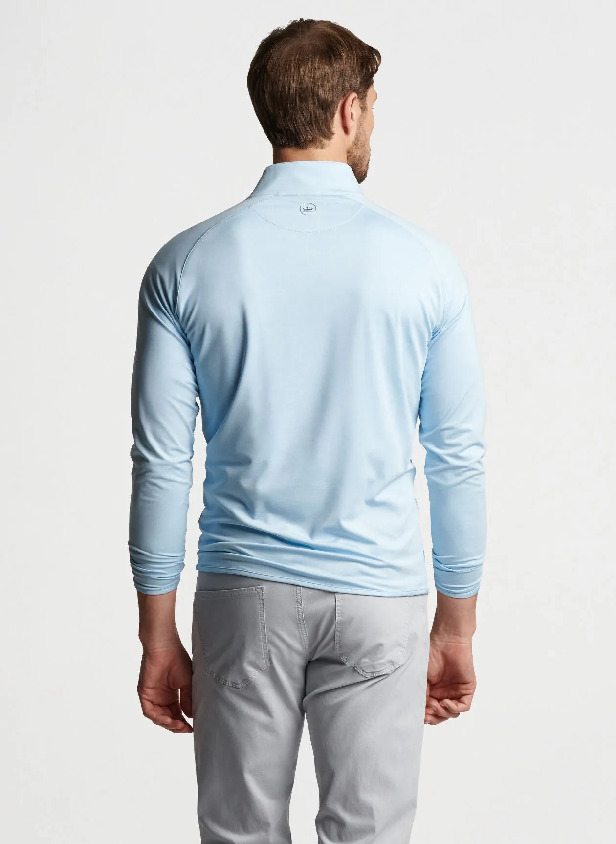 Peter Millar Stealth Performance Custom Quarter Zips, Blue Frost