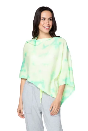 Poolside Poncho Cashmere |  Palm Tie Dye