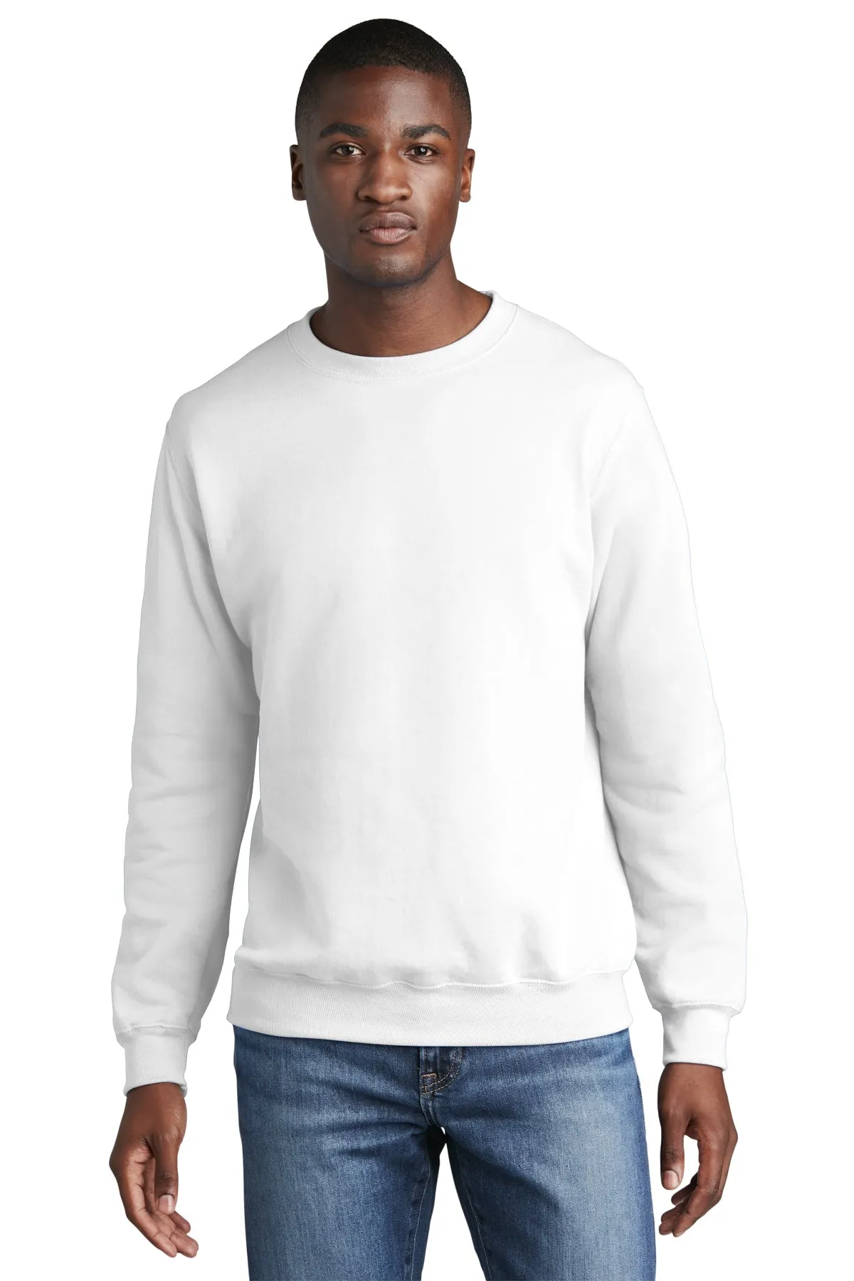 Port & Company Core Fleece Branded Sweatshirts, White