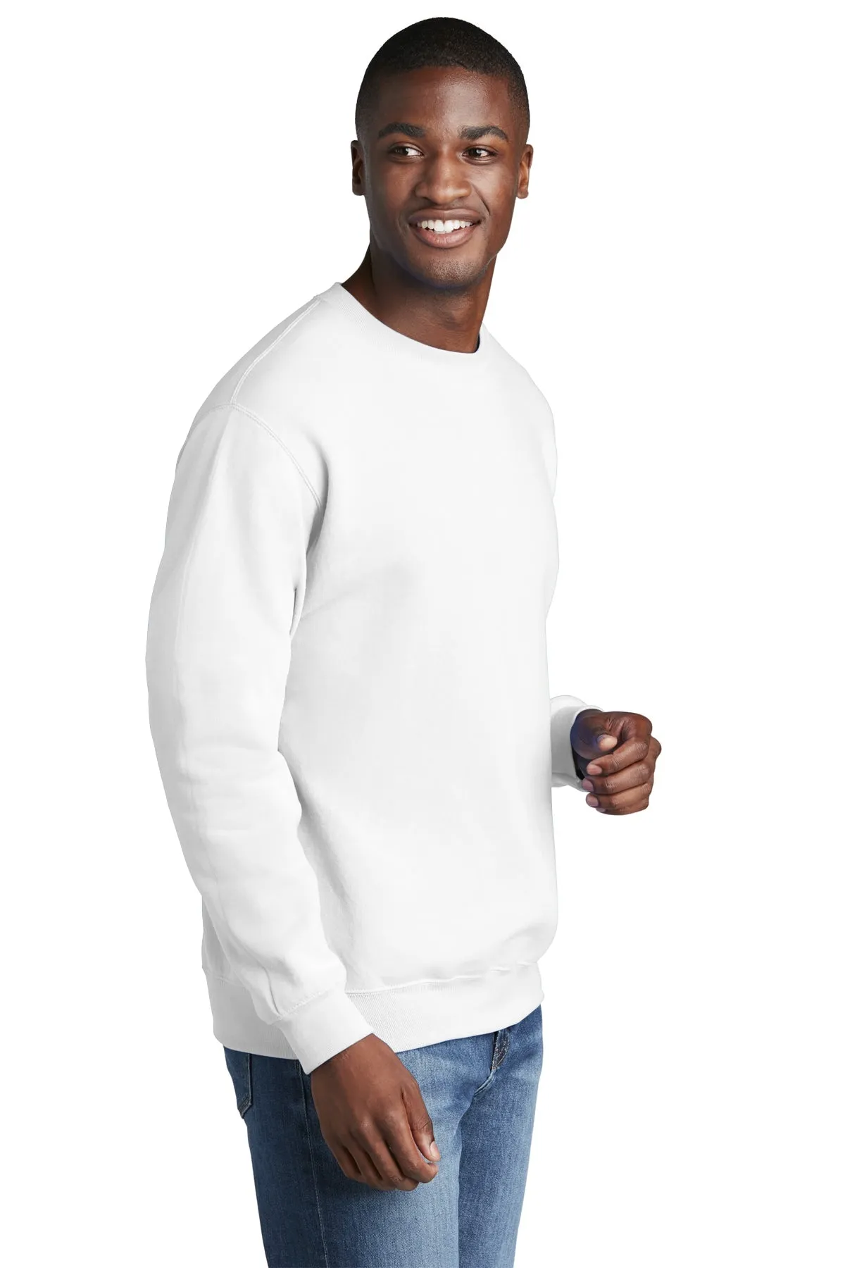 Port & Company Core Fleece Branded Sweatshirts, White