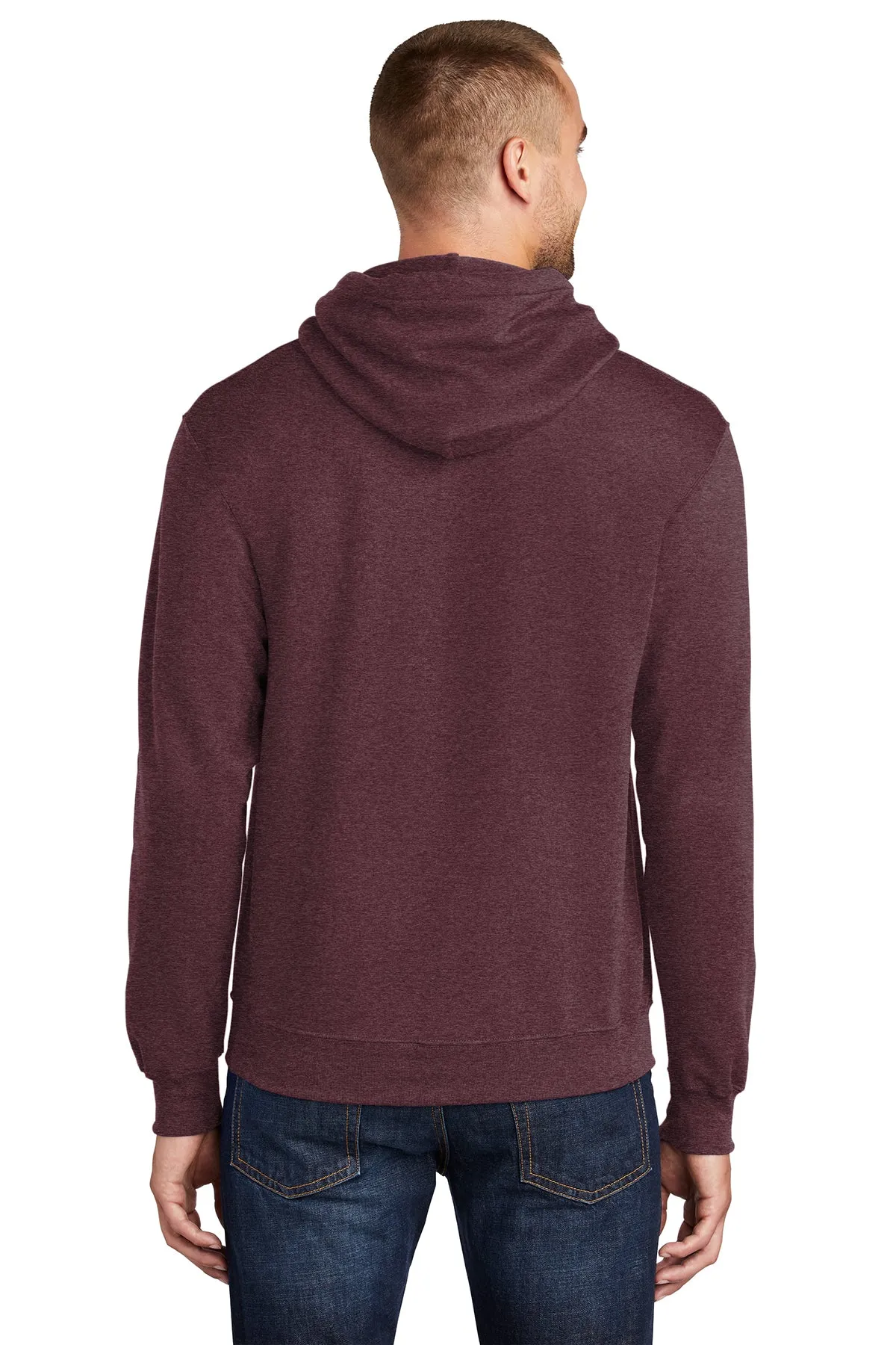 Port & Company Core Fleece Customized Hoodies, Heather Athletic Maroon