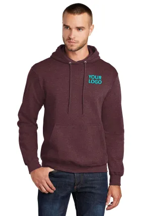 Port & Company Core Fleece Customized Hoodies, Heather Athletic Maroon