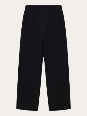 POSEY wide high-rise sweat elastic waistband pants - Black Jet