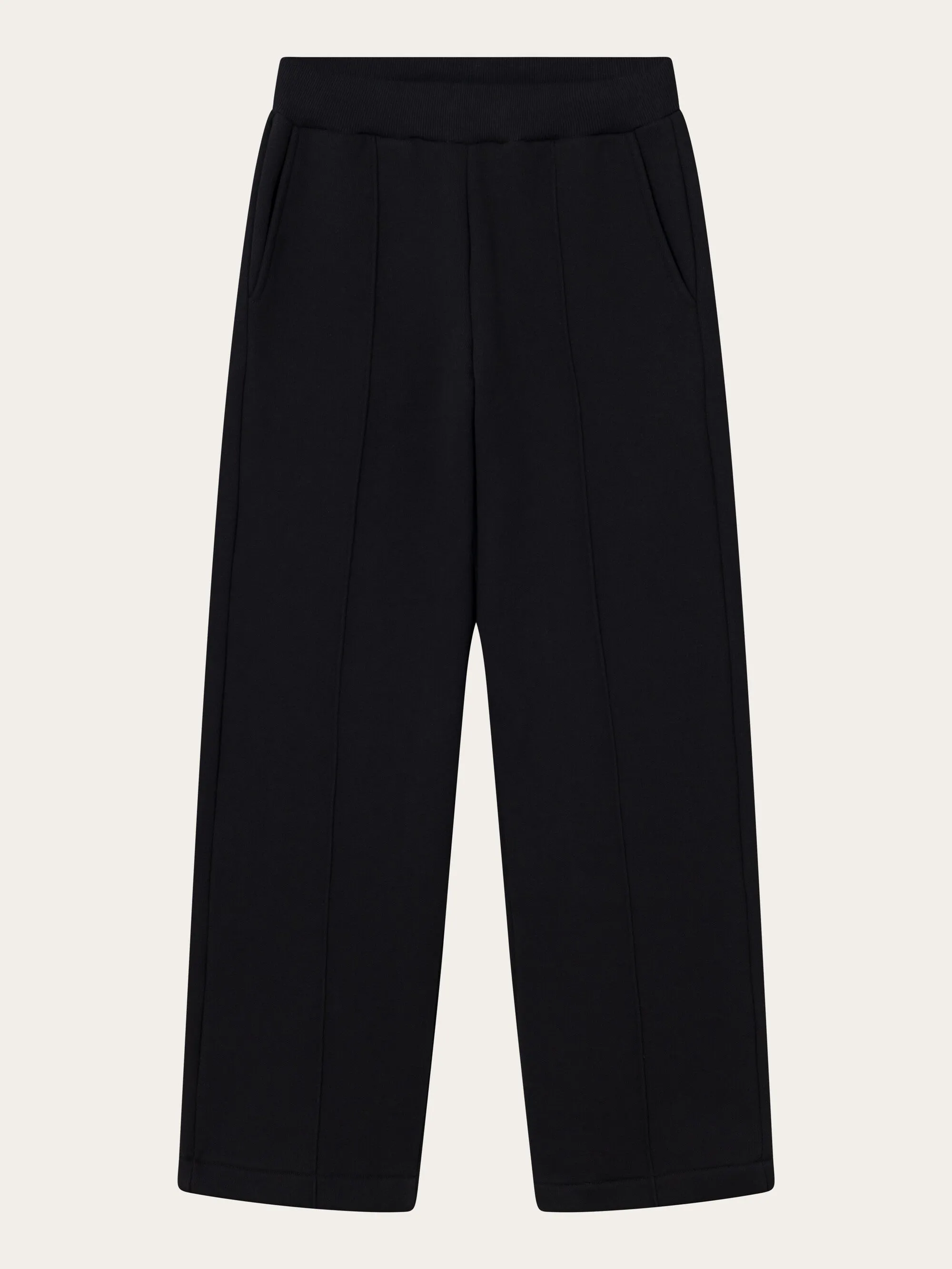 POSEY wide high-rise sweat elastic waistband pants - Black Jet