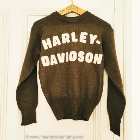 Pull brodé vintage fashion Harley-Davidson