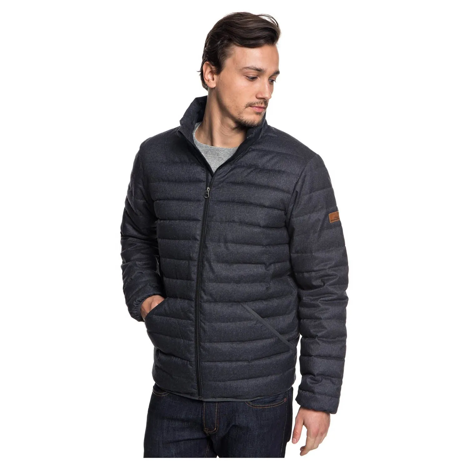 Quiksilver Everyday Scaly Puffer Jacket - Dark Grey Heather