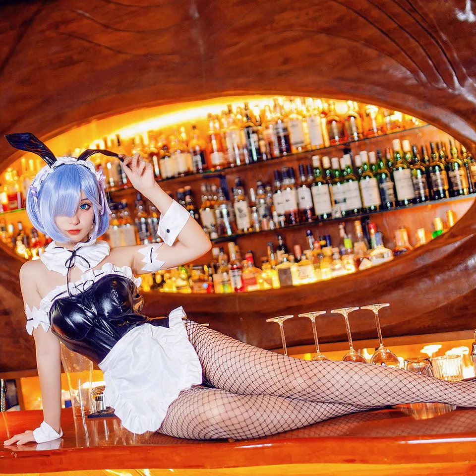 Re: Zero: Starting Life in Another World: Rem Bunny Version Bunny Girl Cosplay Costume