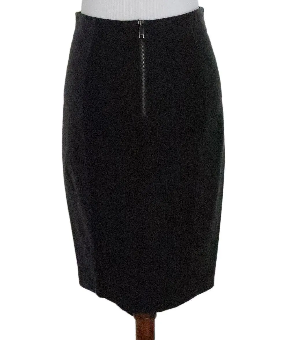 Reiss Black Leather Skirt sz 6