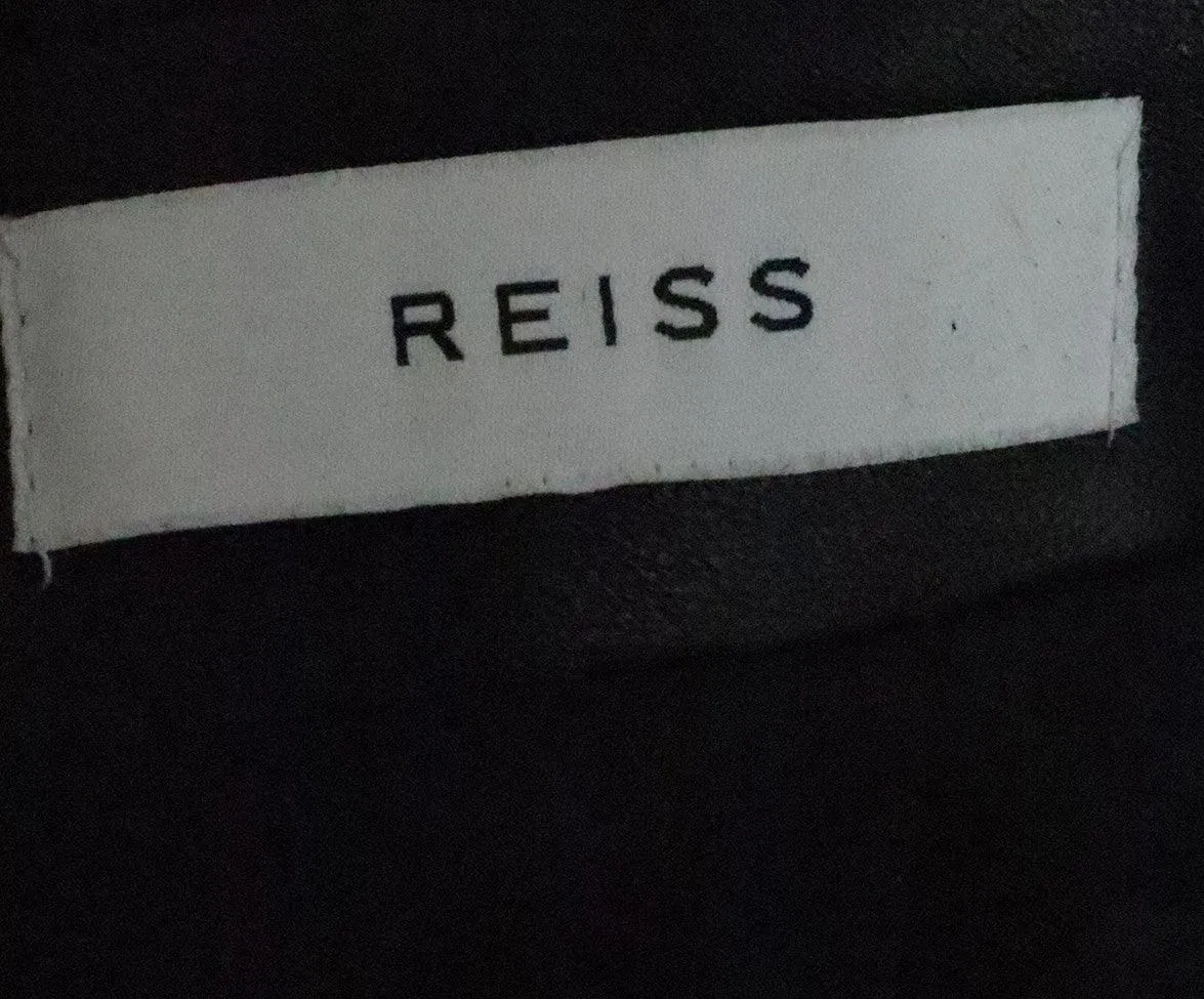 Reiss Black Leather Skirt sz 6