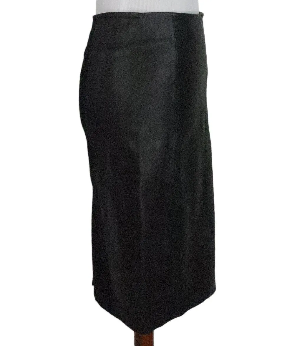 Reiss Black Leather Skirt sz 6