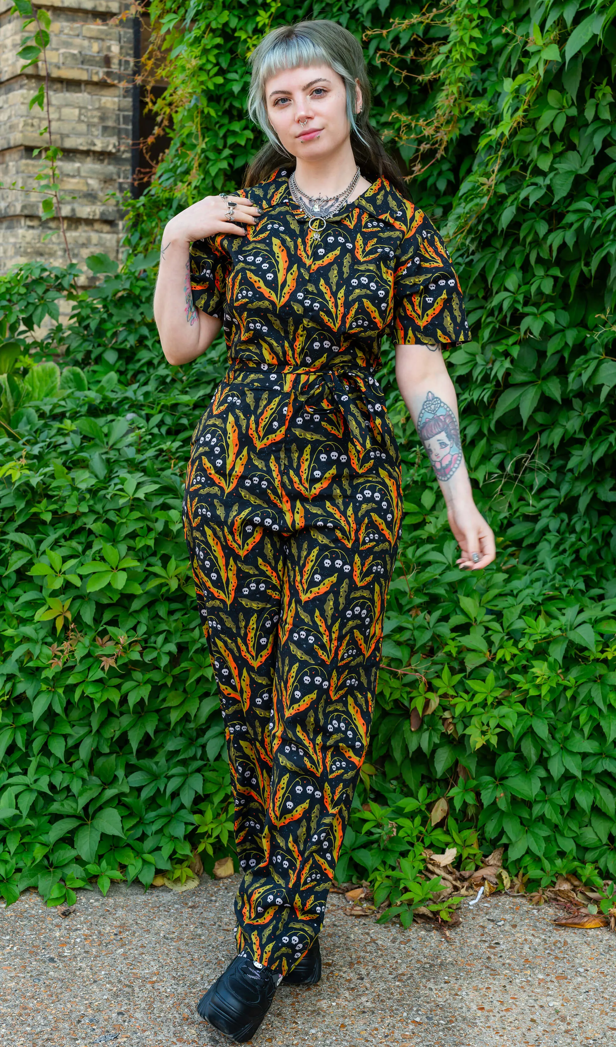 Run & Fly x Clare Lewis Poison and Plants Stretch Jumpsuit