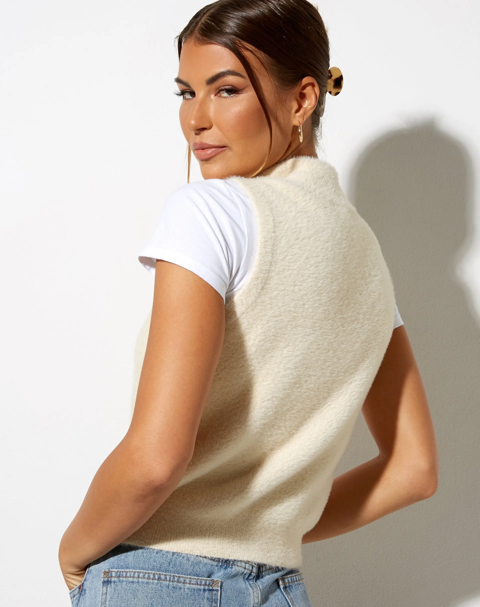 Sai Tank Top in Knit Ivory