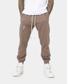 Saint Morta Graves Sweat Pants Dark Brown