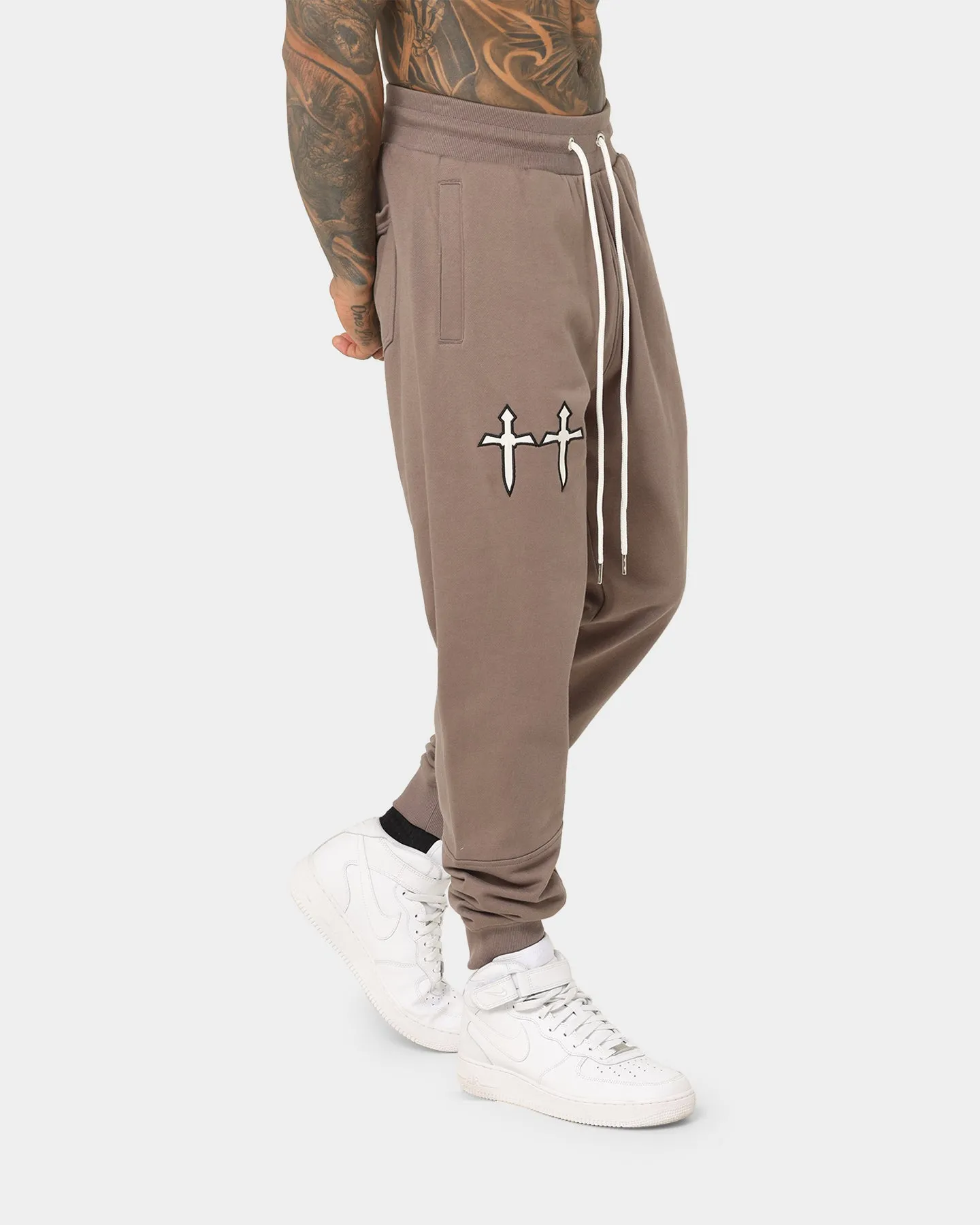 Saint Morta Graves Sweat Pants Dark Brown