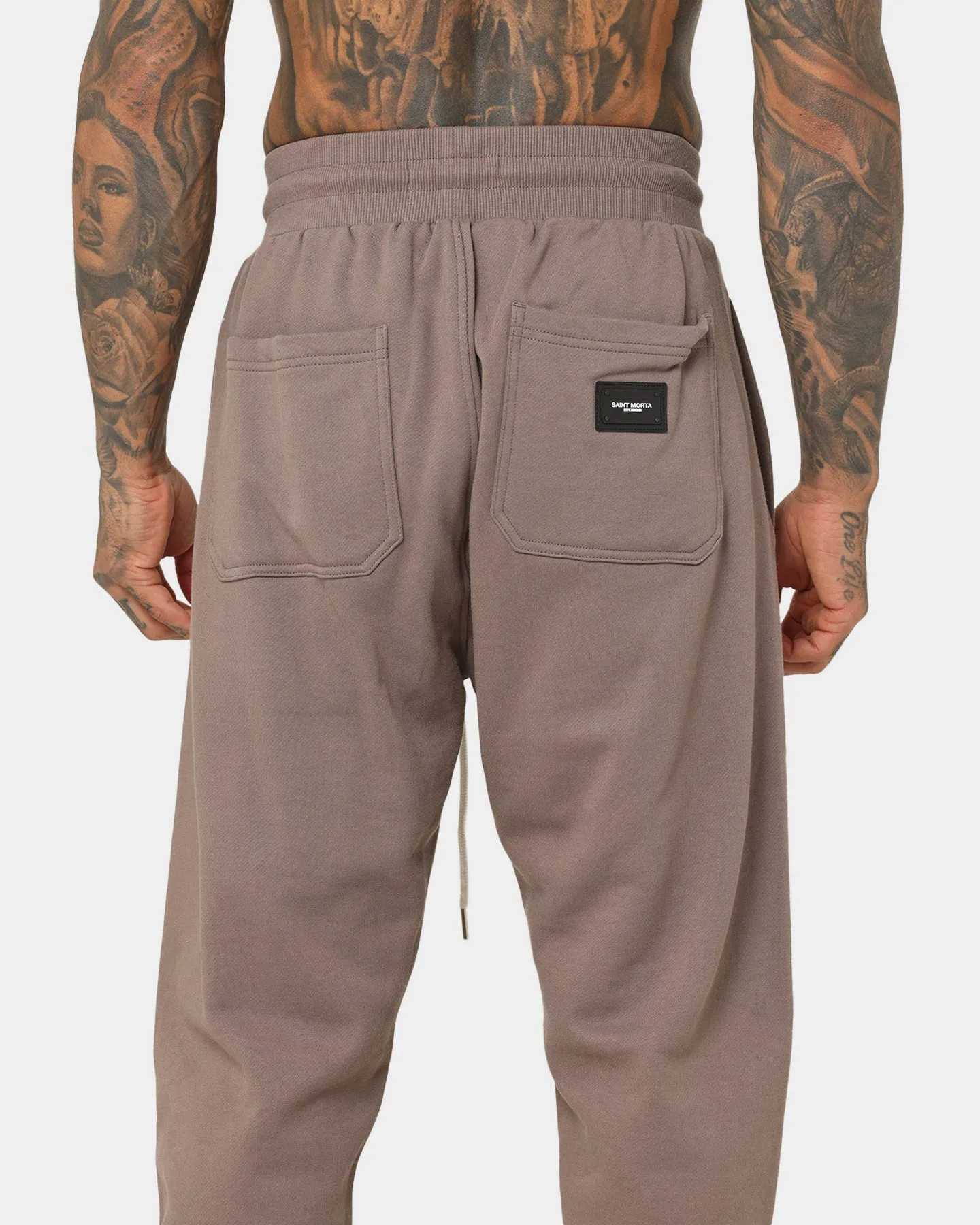 Saint Morta Graves Sweat Pants Dark Brown