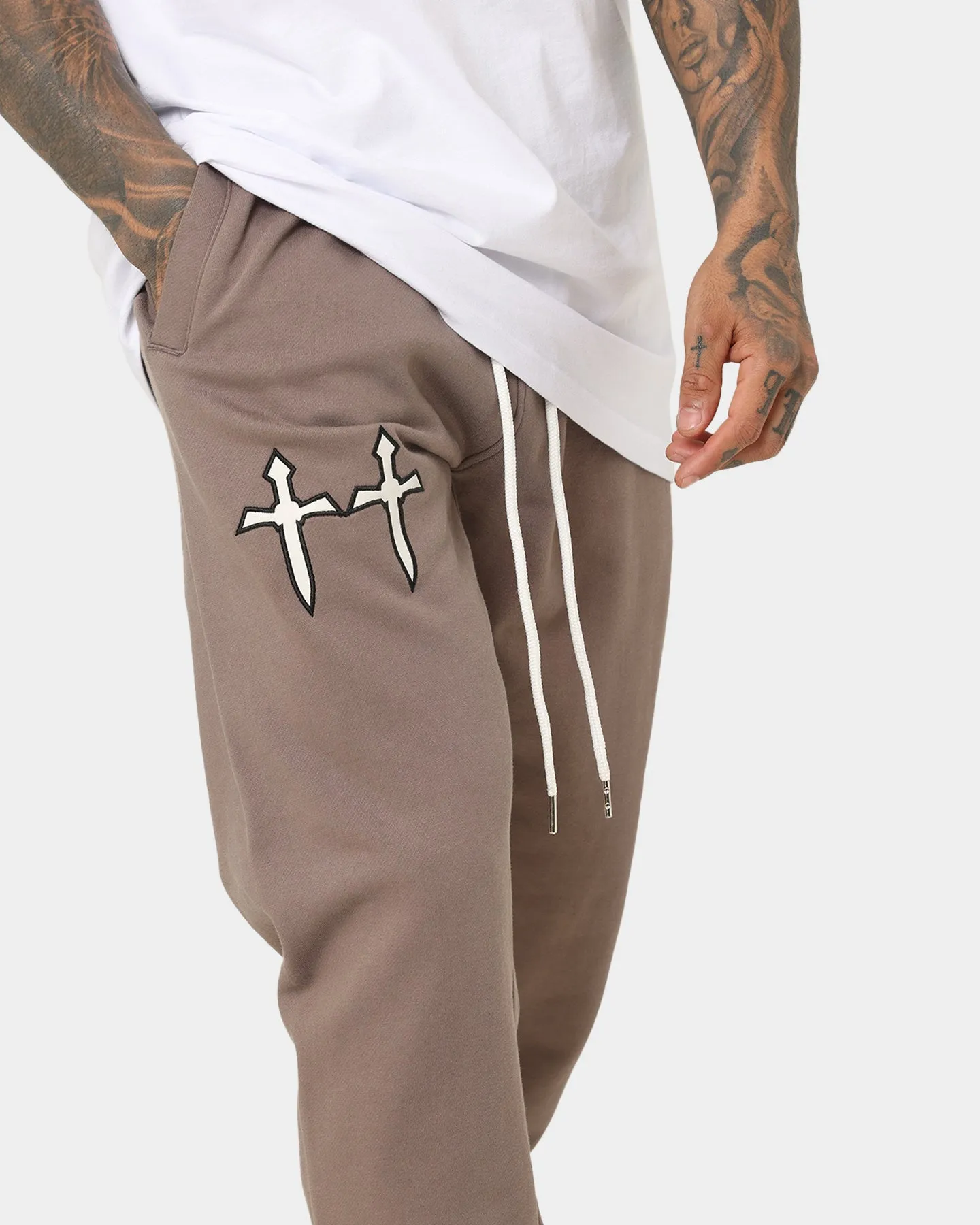 Saint Morta Graves Sweat Pants Dark Brown