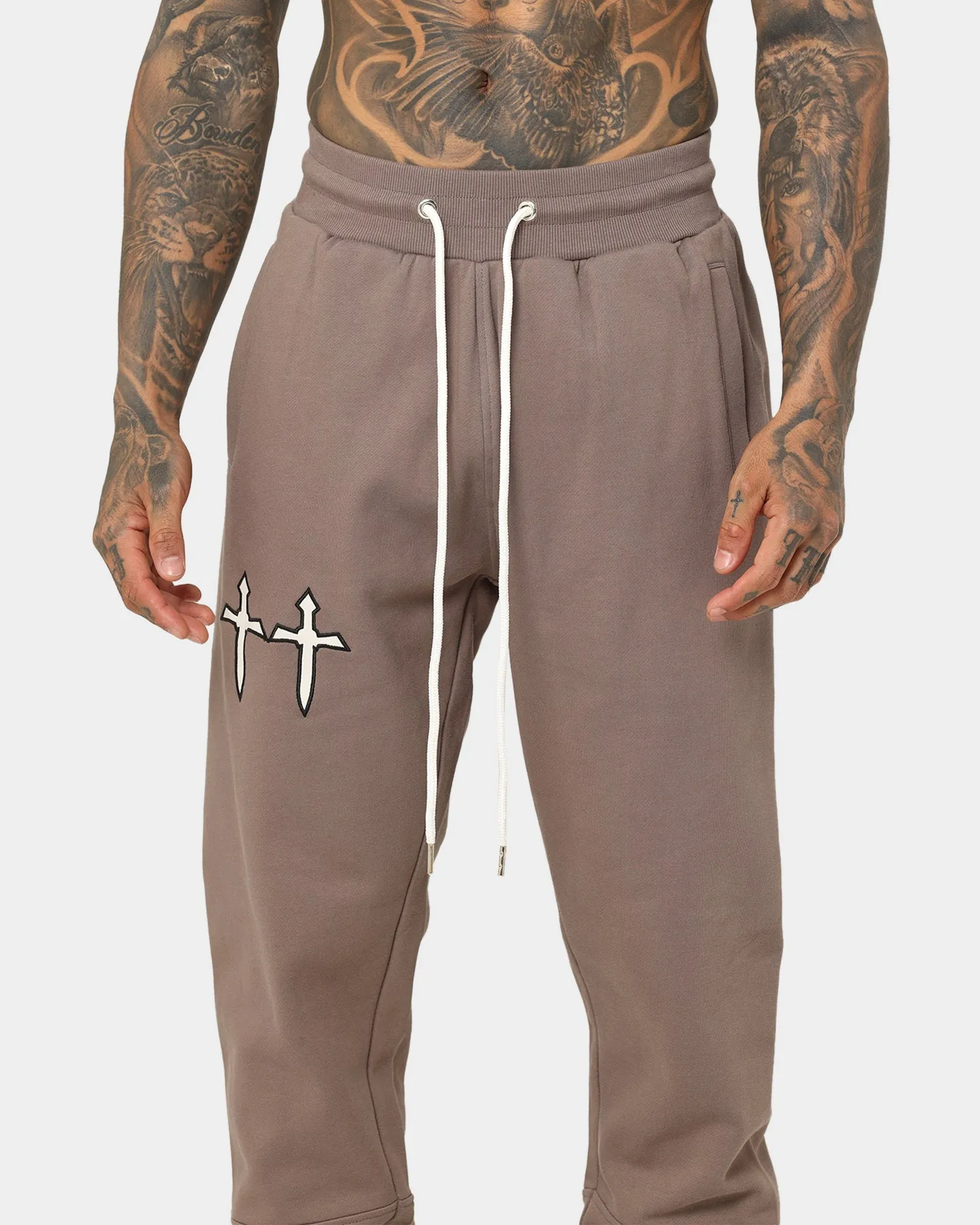 Saint Morta Graves Sweat Pants Dark Brown