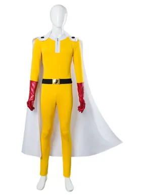 Saitama Jumpsuit Outfit Halloween Carnival Suit Cosplay Costume