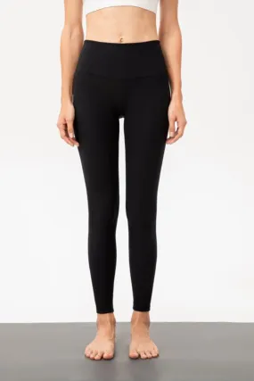 Seamless Fleece Inside Wide Waistband Leggings