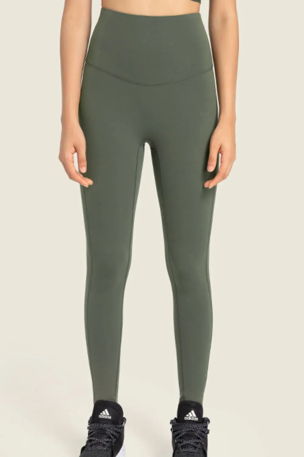 Seamless High-Rise Wide Waistband Yoga Leggings