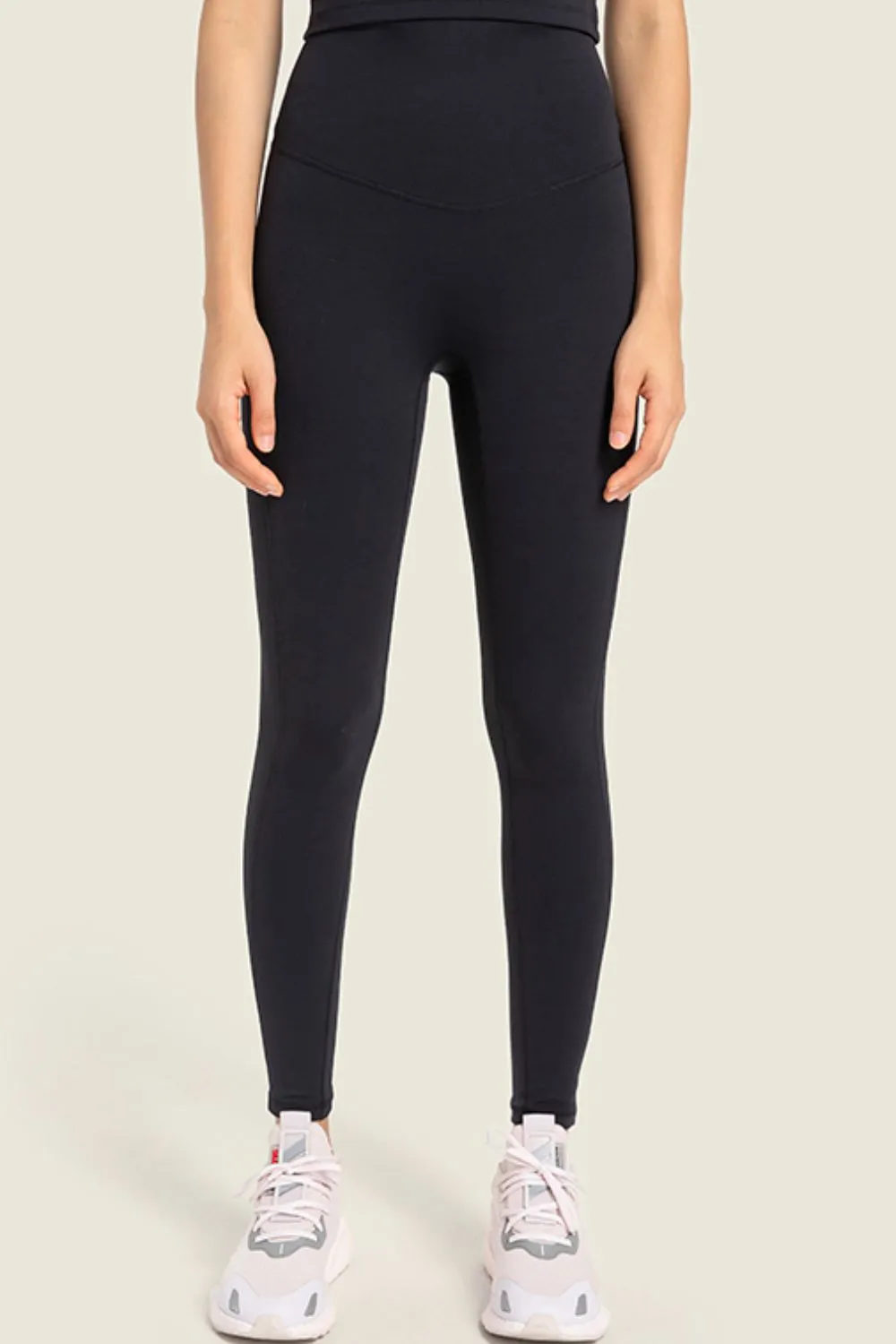 Seamless High-Rise Wide Waistband Yoga Leggings