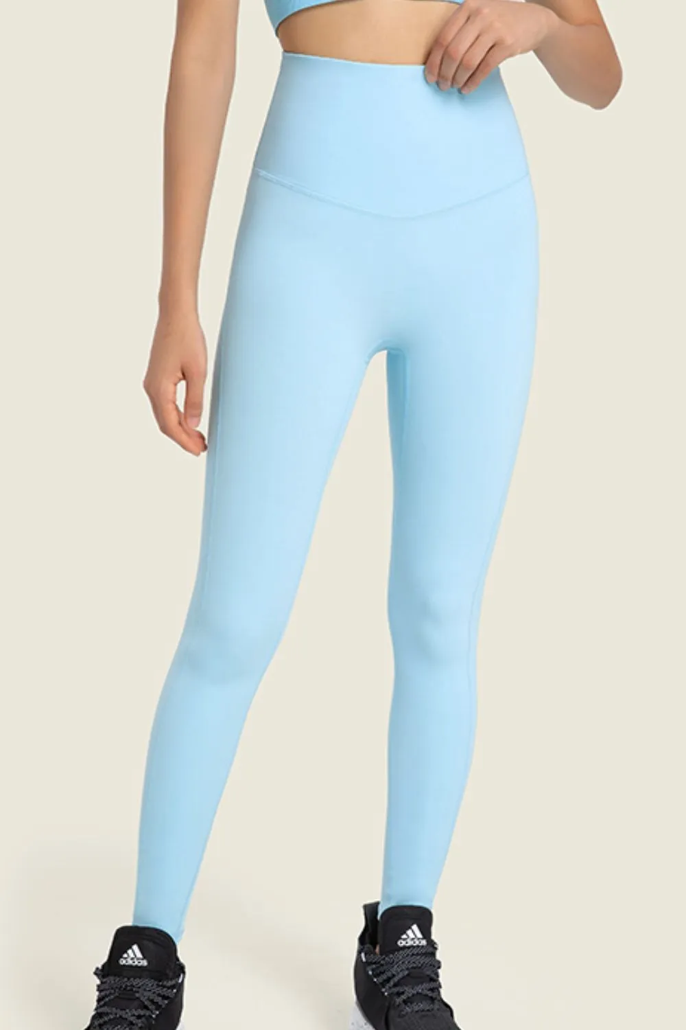 Seamless High-Rise Wide Waistband Yoga Leggings