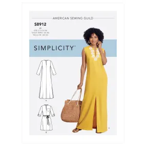 Simplicity Pattern 8912 Misses' Dresses