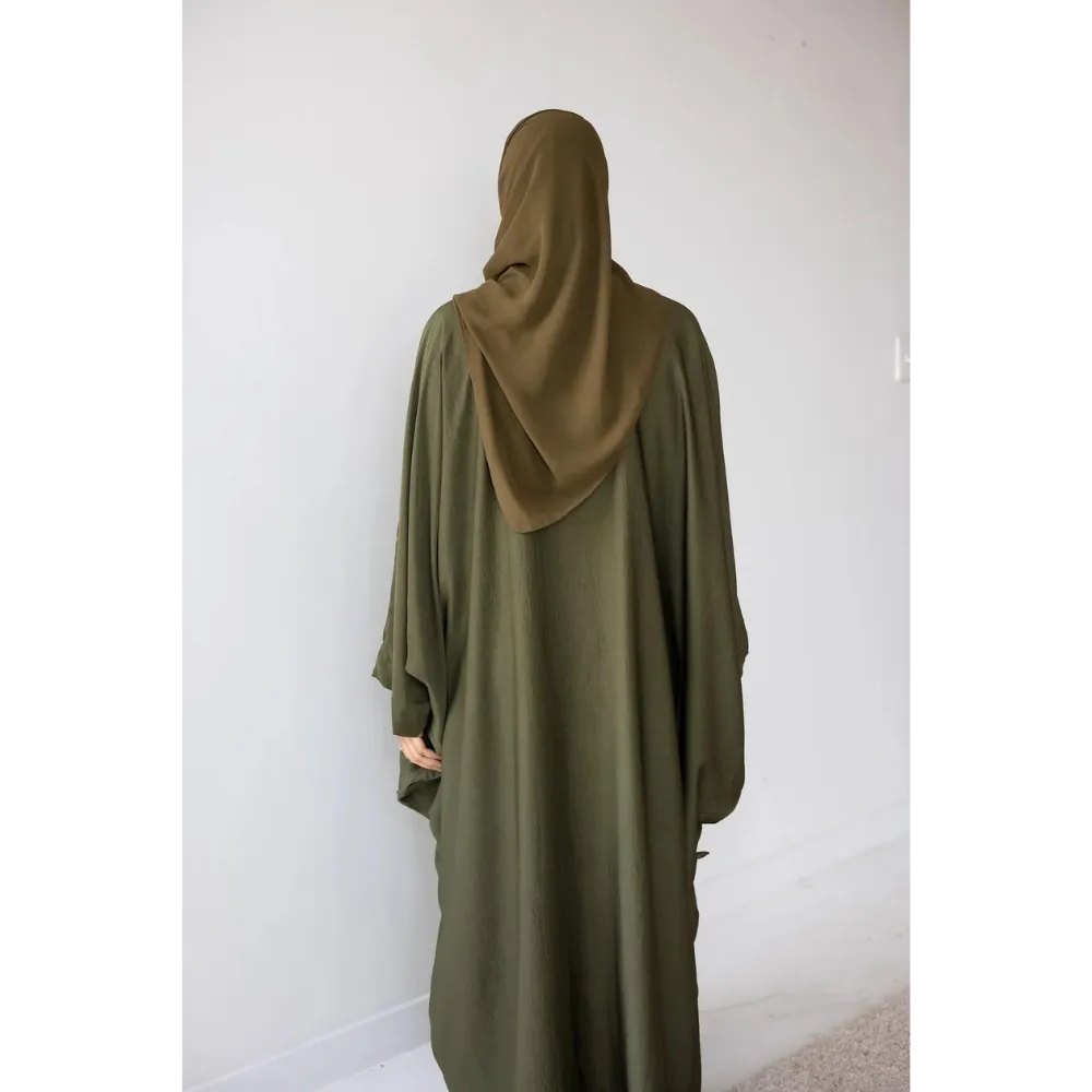 Slip Dress and Loose Fit Abaya (Wild Forest)