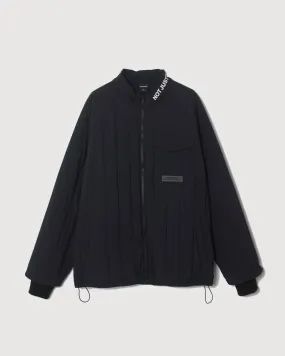 STRAIGHT QUILT PUFFER JACKET BLACK