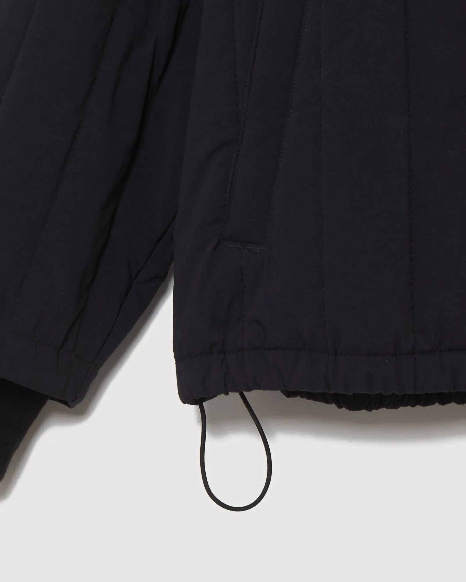 STRAIGHT QUILT PUFFER JACKET BLACK