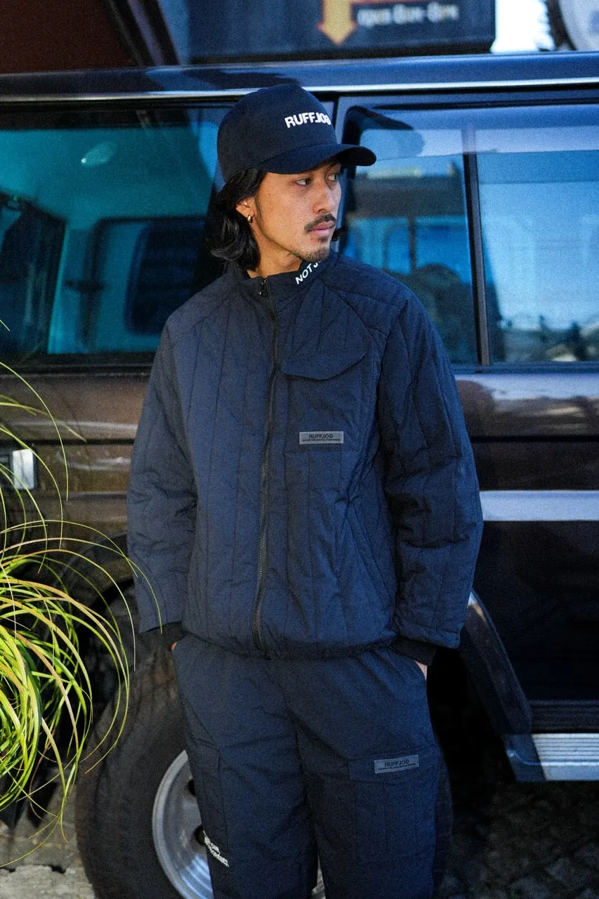 STRAIGHT QUILT PUFFER JACKET BLACK