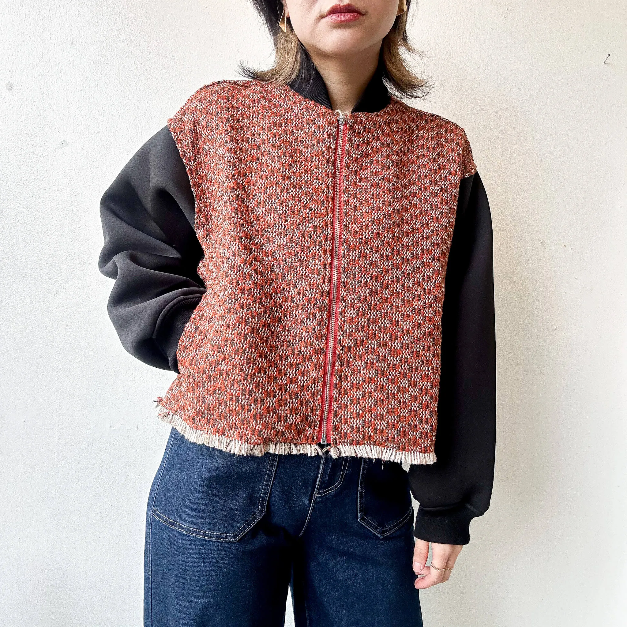 terrace | Tweed Short Bomber Jacket