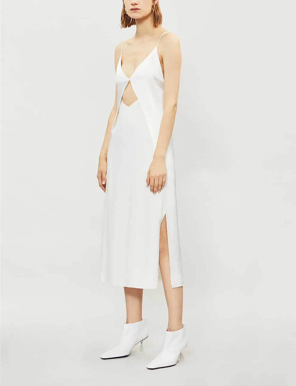 Tessellate Crepe Slip Dress