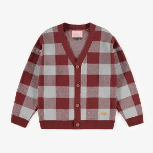 The Axe Plaid Knit Cardigan - KIDS