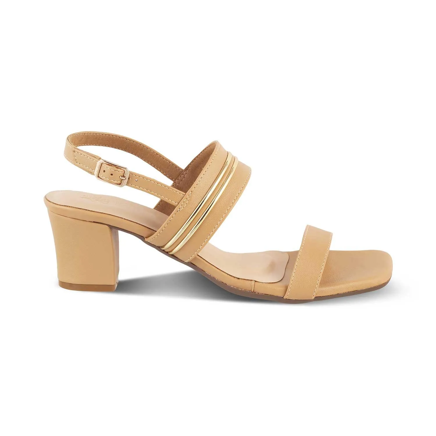 The Jovi Beige Women's Dress Block Heel Sandals Tresmode