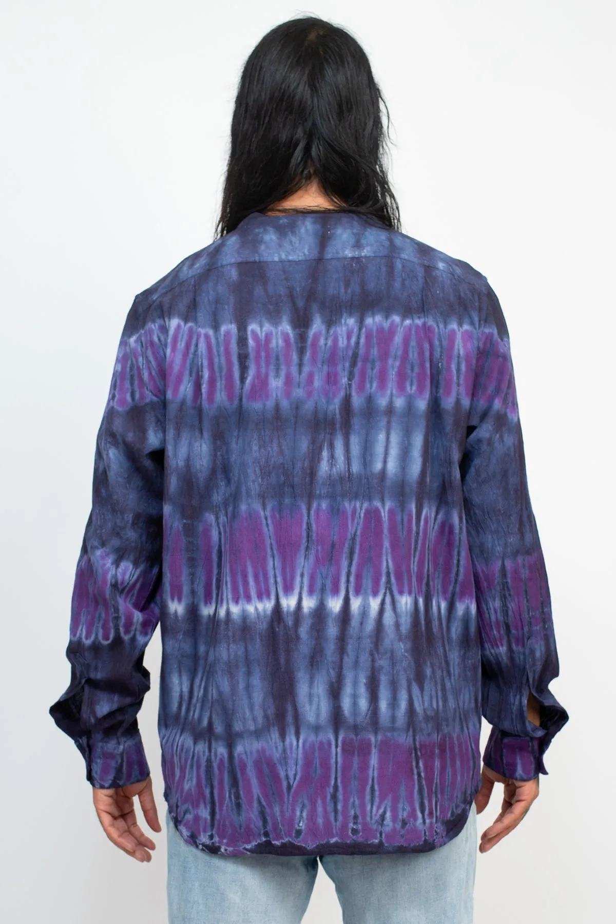 Tiedye Homespun Longsleeve Henley Shirt