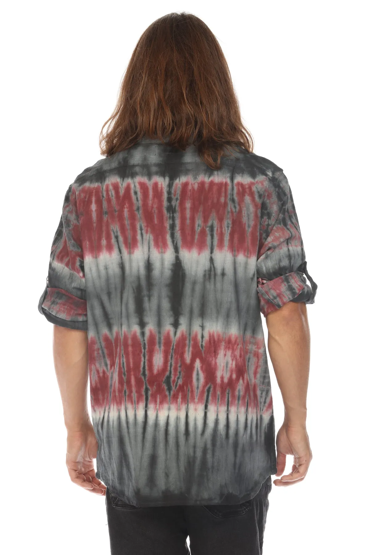 Tiedye Homespun Longsleeve Henley Shirt