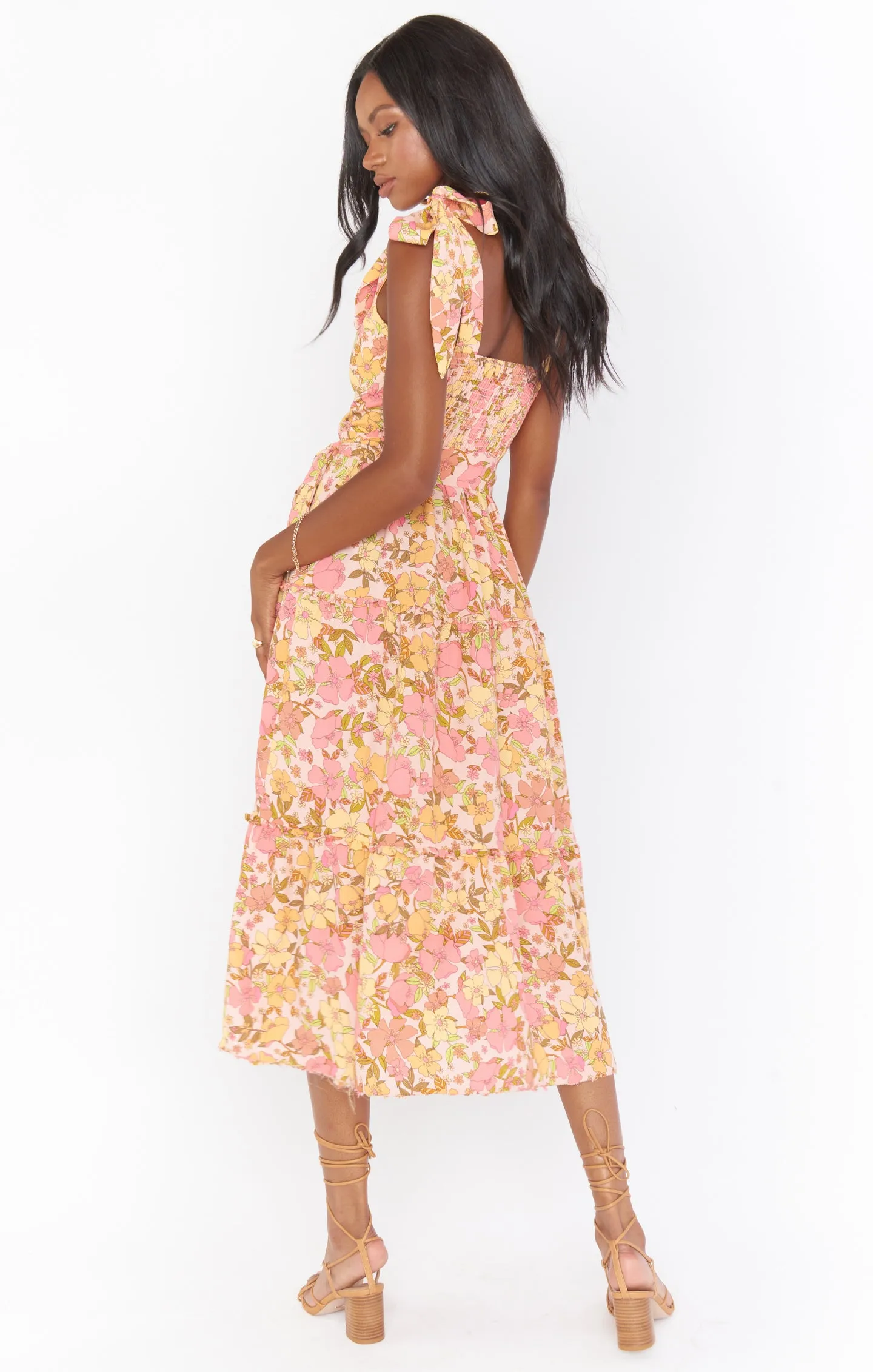 Toluca Midi Dress ~ Pretty Poppy