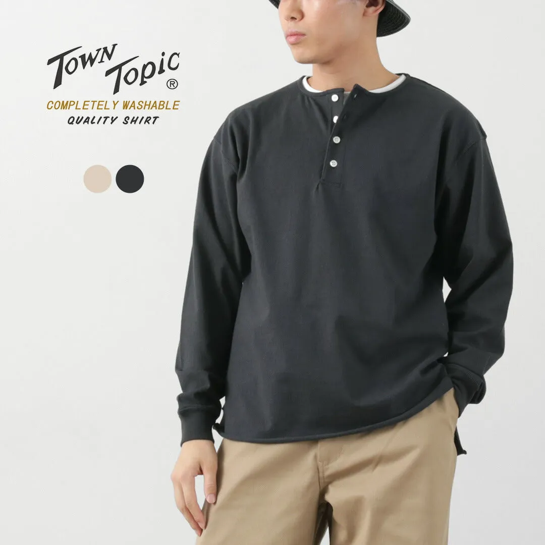 TOWN TOPIC / Ankle Henley L/S Tee