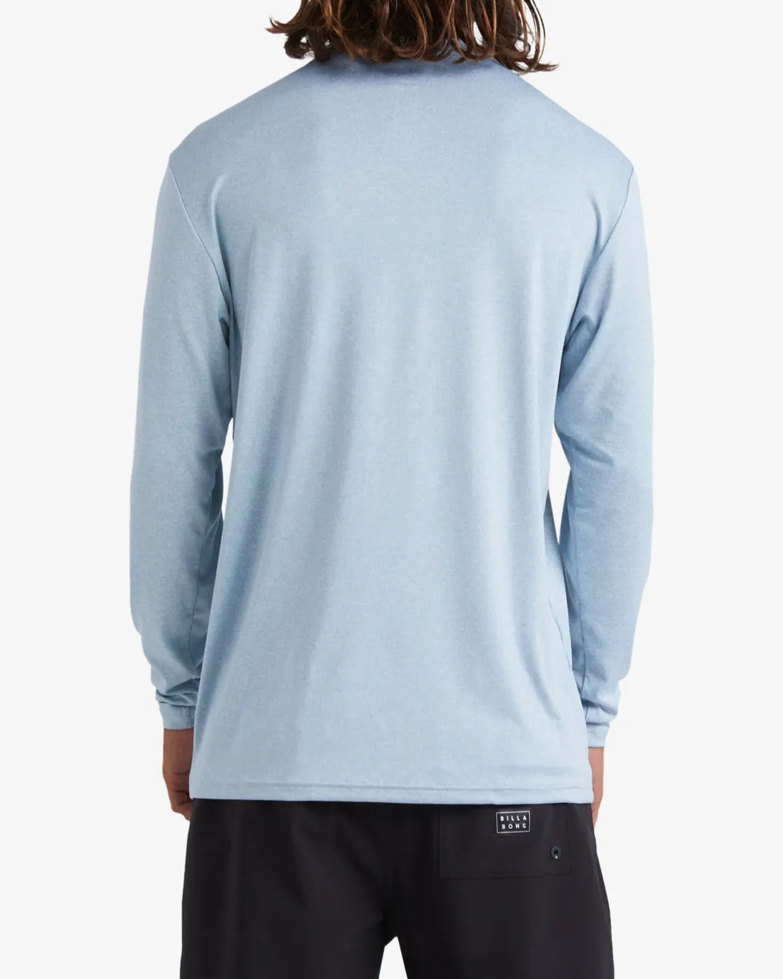 Unity Loose Fit Long Sleeve Surf Tee - Smoke Blue Heather