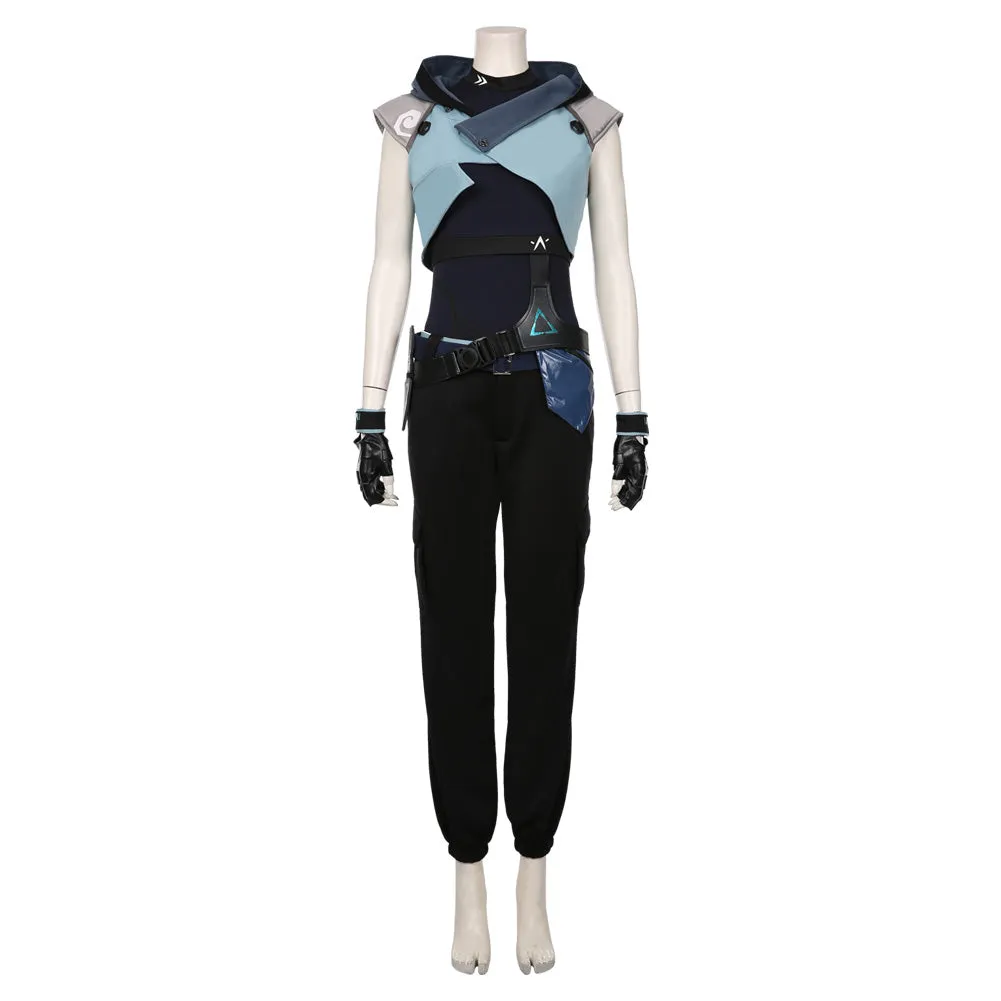 Valorant Jett Cosplay Costume Halloween Jumpsuit Outfit Cosplay Costume