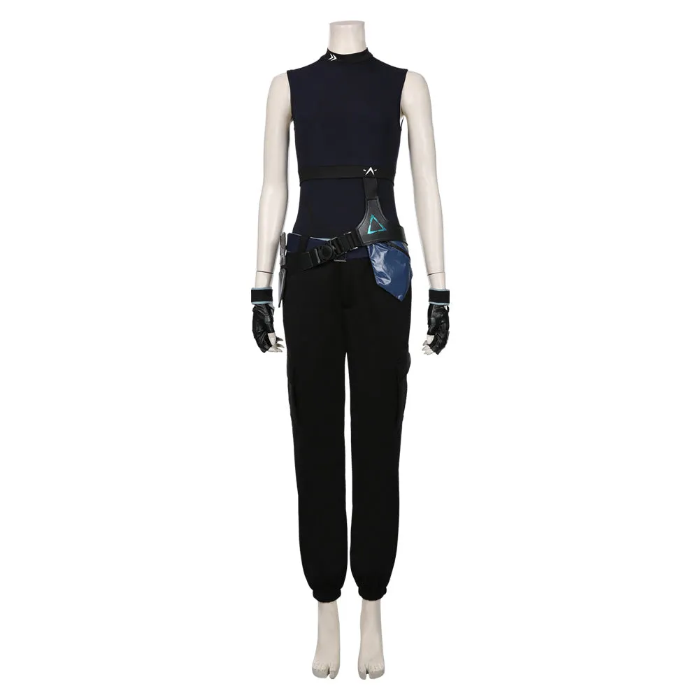 Valorant Jett Cosplay Costume Halloween Jumpsuit Outfit Cosplay Costume