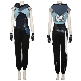 Valorant Jett Cosplay Costume Halloween Jumpsuit Outfit Cosplay Costume