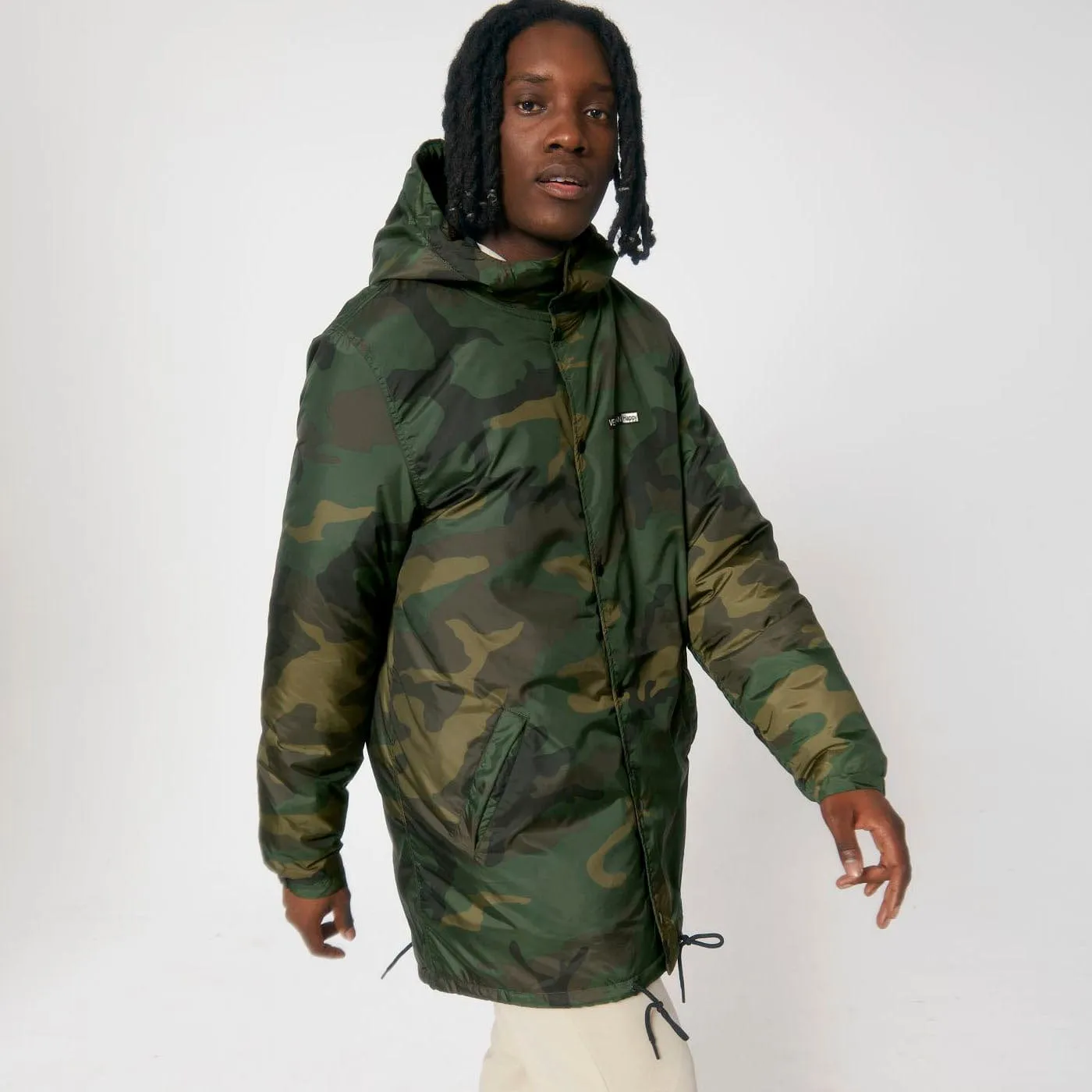 Vegan Unisex Padded Parka AOP Jacket | Camo