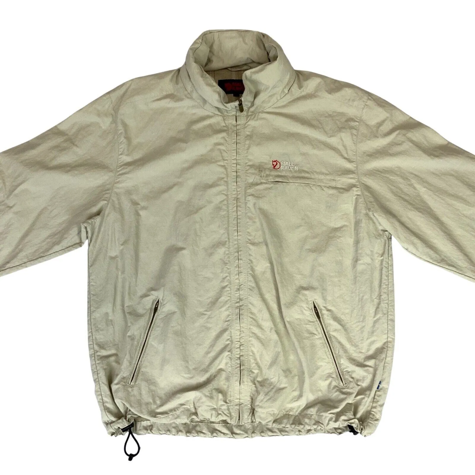 Vintage 00s Beige Fjällräven Embroidered Slouched Windbreaker L