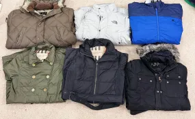 #VV170 The North Face/Burberry/Barbour/Starter Puffer jacket Mix 15 PCs